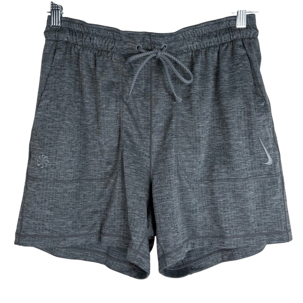 Nike Mens S Yoga Shorts Gray FB7786-065 Dri-Fit 5 Inch Training Gym Athletic NEW